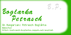 boglarka petrasch business card
